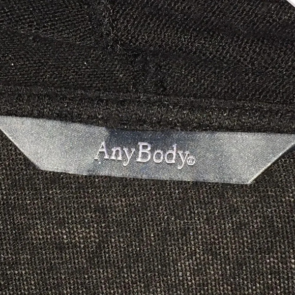 AnyBody Black Sheer Small Crossover Top - Picture 3 of 13